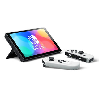 Nintendo Switch 任天堂 国行版 OLED 续航版 掌机 游戏电玩 DW12A oled主机 白色+5款游戏豪华套装