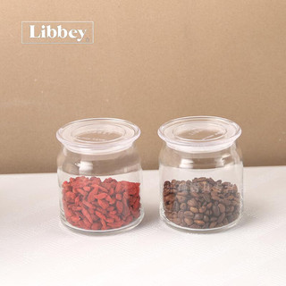 LIBBEY 利比 透明强化玻璃经典密封罐储物瓶子厨房存储器皿装零食奶粉茶叶罐子 500ml玻璃罐子+塑料盖