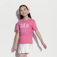 Gap 盖璞 男女童2024春秋季纯棉字母logo印花短袖T恤儿童装上衣546502