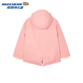 SKECHERS 斯凯奇 童装女童中长款羽绒服2024冬季儿童新P424G046 /00FT 160cm