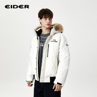 eider 户外滑雪保暖羽绒服男女登山旅游鹅绒服 明星同款 奶油色 M