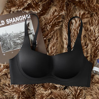 Glambody MAGIC NATURAL LINE无痕内衣女小胸聚拢收副乳防下垂秋冬上托显大背心式文胸682359 经典黑色 XL(适合85AB）