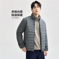 GIORDANO 佐丹奴 外套男装纯色立领梭织棉衣外套 13074816