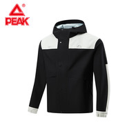 匹克（PEAK）运动夹克外套男秋冬宽松撞色潮流棒球服防风风衣梭织棒球夹克 DF243141黑色 3XL