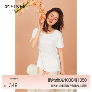 YINER 音儿 LIFE家居服女睡衣套装薄款舒适短袖长裤休闲可外穿 粉色 XL