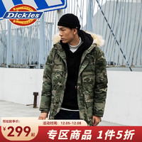 dickies 羽绒服 印花撞色时尚百搭男式灰鸭绒厚外套9482   充绒量：200g