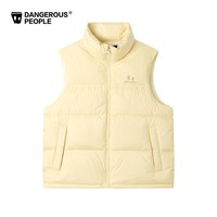 Dangerouspeople薛之谦dsp冬季小眼睛标合身时尚百搭潮流羽绒马甲 黄色 S
