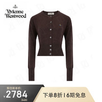 Vivienne Westwood 西太后 24秋冬新品 女士深棕色高腰针织衫开衫 M