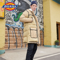 Dickies 羽绒服 中长款多口袋充绒夹克 秋冬男士休闲厚外套 9481 卡其色 M