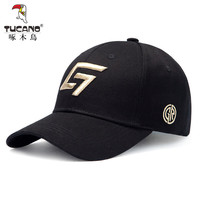 啄木鸟（TUCANO） 帽子男士潮流棒球帽四季通用户外运动韩版潮流鸭舌帽百搭遮阳帽 黑色【K903】