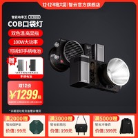 ZHIYUN 智云 功率王X100补光灯直播便携led人像美颜100WCOB面光室内室外灯