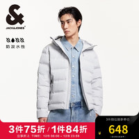 杰克·琼斯（JACK&JONES） 秋冬时尚户外百搭外套鸭绒短款防泼水连帽羽绒服男装224312021