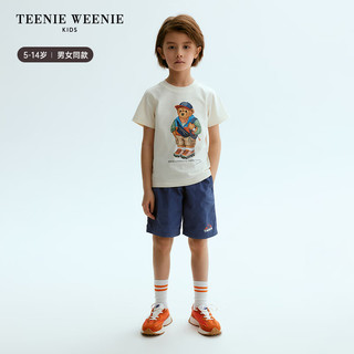 TEENIE WEENIE KidsUPF50+防晒小熊壳童装24春夏男女童凉感短裤 深蓝色 160cm