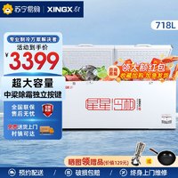 XINGX 星星 718升商用卧式大冷柜 冷藏冷冻转换柜 节能省电 断电保护 大冷冻力冰柜 BD/BC-728GE