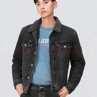 Levi's 李维斯 23秋季男士翻领时尚舒适百搭牛仔夹克复古潮流A8410 黑色 A8410-0001 M