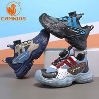 百亿补贴：CAMKIDS儿童运动鞋2024新款保暖运动鞋网面男童鞋子跑步皮面加绒