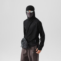 蓝岐秋冬p棉绒primaloft保暖卫衣户外透气超轻量可收纳长袖男 黑色 S