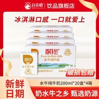 BONUS 百菲酪 水牛奶纯牛奶200ml*20盒*4整箱广西水牛奶网红营养官方正品