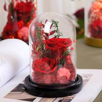  唯忆 联名款晶莹的爱永生花台灯 （录音、音乐、触控台灯）