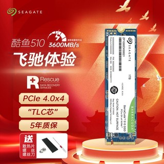 百亿补贴：SEAGATE 希捷 酷鱼510系列 ZP1000CM3A001 NVMe M.2 固态硬盘 1TB（PCI-E3.0）