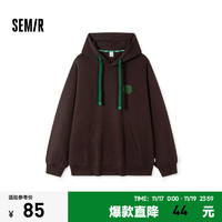 森马（Semir）卫衣男秋季时尚校园装磨毛宽松连帽上衣潮流中性风休闲装 胡桃棕51016 170/88A/M