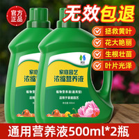 领沃植物通用营养液花肥料家用浓缩盆栽发财树富贵竹绿萝多肉水培花卉 通用型500ml*2瓶