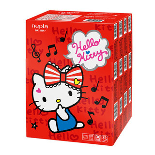 nepia 妮飘 Hello Kitty 手帕纸 3层10抽36包