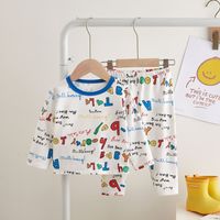 童手童心 儿童莱卡套装棉无骨男女童打底衬衣衬裤家居服宝宝秋衣秋裤新款