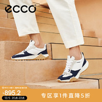 爱步（ECCO）【同款】休闲男鞋 百搭运动鞋男 拼色复古跑鞋524914 霜绿色/灰白色52491460734 45