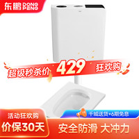 东鹏(DONGPENG) 蹲便器水箱蹲坑坐便器双按键节水大冲力耐用PP轻音冲水箱套装 W6029+841水箱【带存水弯】
