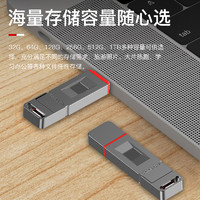 88VIP：thinkplus 联想ThinkPlus指纹加密u盘type-c双接口1TB