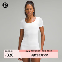 lululemon丨Ebb to Street 女士运动短袖 T 恤 LW3FEJS 运动上衣 白色 16