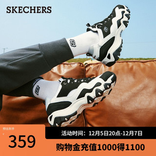 SKECHERS 斯凯奇 D'lites 2.0 中性休闲运动鞋 12493/BKW 黑色/白色 37.5