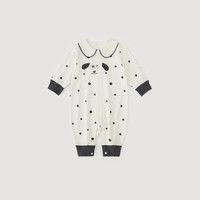 巴厘小猪（BALIPIG）女宝宝秋装超萌可爱哈衣公主风连体衣周岁礼服秋季外出服婴儿衣服 石墨灰 66cm