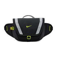 NIKE 斜挎包中性大容量腰包胸包HIKE休闲包DJ9681-010黑大 DJ9681-010黑/微粒灰-原子绿