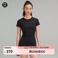 lululemon丨All It Takes 女士罗纹 T 恤 *Nulu™ LW3GNAS 黑色 4