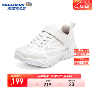 SKECHERS 斯凯奇 女孩运动风搭扣运动鞋302429L 白色/WHT 37码