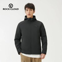 Rock Cloud 舒适运动男士软壳衣外套梭织连帽外套加绒保暖抗静电