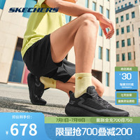 斯凯奇（Skechers）无忧跑鞋丨2024夏季透气缓震轻便跑步鞋男女运动鞋 男款-全黑色/BBK 40