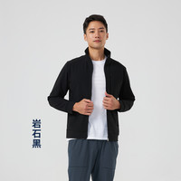 迪卡侬立领夹克男有氧夹克运动外套透气防水防风干部夹克SAX1 岩石黑