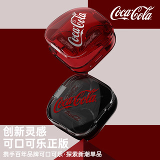 Coca-Cola 可口可乐 T02无线蓝牙耳机 超长续航 通话降噪 快速充电 蓝牙5.3适用小米华为苹果手机 零度黑