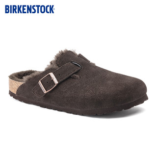 BIRKENSTOCK 勃肯 男女款绒面革毛毛拖鞋 BSBOSB106_TKTnYIJ