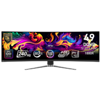 微星（MSI）49英寸 准5K 量子点 OLED 曲面屏 240Hz 0.03ms Type-C 98W 游戏电竞显示器 MPG 491CQPX QD-OLED