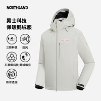 诺诗兰（NORTHLAND）【赤风】硬壳鹅绒服24冬季男士户外防风三防保暖羽绒服NWJEH0703S 暖石咖色 180
