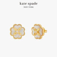 Kate Spade ks 女生桃心四叶花耳钉精致可爱轻奢时尚