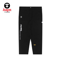 Aape 男装春夏字母刺绣猿颜魔术贴拼接牛仔休闲长裤6723XXG