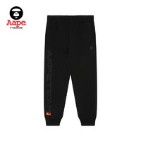 Aape 男装春夏猿颜徽章字母刺绣纯色简约长裤卫裤A640XXL