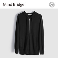 Mind Bridge 卫衣连帽开衫休闲帽衫宽松拉链上衣灰色运动春秋外套