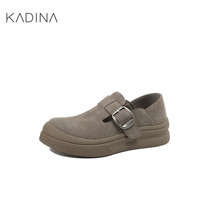 Kadina 卡迪娜 2024年秋冬季新品绒面舒适一脚蹬休闲复古勃肯鞋KCA248001