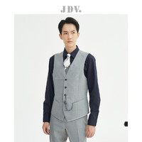 J.D.V 杰帝梵 JDV男装春秋新品时尚商务V领拼接无袖精英西装马甲坎肩背心